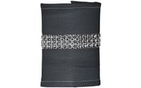 Pour Nath Déco Pour Sasha 272334-14 servetring, kunstleer, PVC/polyester/polyurethaan, 10 x 15 x 10 cm, antraciet