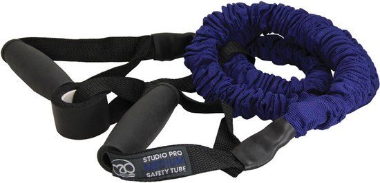 Mad Weerstandsband - blauw/zwart - Weerstandstube - 150 cm - 30 kilo - 1 jaar garantie