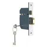 Yale P-M560-CH-67 Insteekslot met 5 hendels, boxed, geschikt voor buitendeuren, verchroomde afwerking, 64 mm