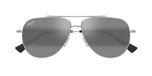 Maui Jim Hau'oli Xs Mj0589s Lunettes De Soleil Unisexe Argent Pilote Gris 56mm