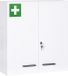 Kleankin Armoire à pharmacie - avec serrure - 3 étagères - blanc