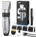 SHARPX Tondeuse - Rechargeable - Étanche - USB-C - Lames en acier inoxydable - 3-4 sabots - Argent