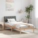 Maison Exclusive - Cadre de lit, marron et gris foncé, 75 x 190 cm, pin massif
