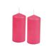 Homéa Set van 2 Pijlerkaarsen D5 x H10 cm Essentiel Roze