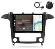 Ford Autoradio met CarPlay, camera en microfoon, geschikt voor Ford S-Max WA6 (2007–2015) – Android, GPS-navigatie, Wi-Fi, DAB+, stuurwielbediening (SWC), RDS, DSP, USB – 2 GB + 64 GB
