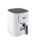 Luchtfriteuse 1600 W, capaciteit 7,5 l, transparant glas, instelbare temperatuur 80-200 °C, timer 60 minuten, veiligheid en laag energieverbruik
