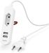 Hama USB-netadapter met 1,9 m lange kabel en euro-aansluiting, 2x USB-A, wit