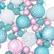 vidaXL Kerstballenset - 88 stuks - Turquoise, roze en wit - Ø 6 cm - Kunststof