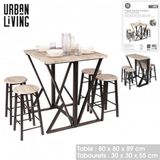 Meubel31 Hoge Inklapbare Bartafel met 4 Barstoelen