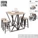 Meubel31 Hoge Inklapbare Bartafel met 4 Barstoelen