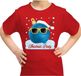 Bellatio Decorations Fout Kerst t-shirt voor kinderen - Coole kerstbal - Christmas party - rood 110/116