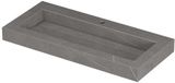 Wastafel INK Pitch Wastafel Keramische Slab Centraal met Drain en Front en Side Skirts 1 Kraangat - 1000x450x90 mm - Armani Grey Mat