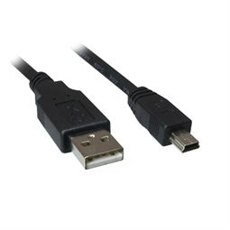 Sharkoon USB 2.0 Kabel - USB A naar Mini-USB B - 1 meter