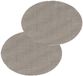 Secret De Gourmet Set van 6 placemats Maoli - ovaal - zwart/beige - 48 x 35 cm