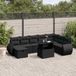 Maison Exclusive - Salon de jardin 9 pièces avec coussins, rotin synthétique noir