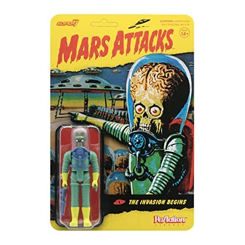 super7 Super7 Mars Aanvallen Reactie - Alien Met Gun