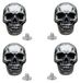 4 ornements en forme de crâne avec vis, 30 mm, alliage, pour Halloween