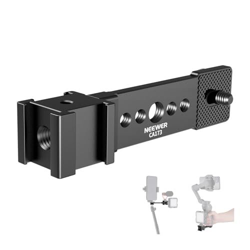 NEEWER Triple Cold Shoe Mount Plate voor Mic LED Licht