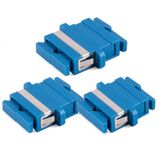 1aTTack.de 3x glasvezel keystone-connectoren OS1 / OS2 (UPC of PC) SC duplex female naar SC duplex female singlemode blauw