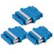 1aTTack.de 3x glasvezel keystone-connectoren OS1 / OS2 (UPC of PC) SC duplex female naar SC duplex female singlemode blauw