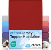 etérea Himmlische Qualität etérea Topper Jersey Hoeslaken 180x200 - 200x200 cm Oekotex Made in Green - 100% katoen - Kers