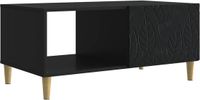 vidaXL Salontafel Zwart 90 x 50 x 40 cm Bewerkt hout