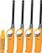 Flame Classics briquet BBQ/cuisine long manche - 4x - avec cylindre rechargeable - jaune - 25 cm - plastique