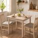 MIVRAY Table à manger - Table de cuisine carrée pour deux personnes - Bois - 75 x 75 x 76 cm - Naturel