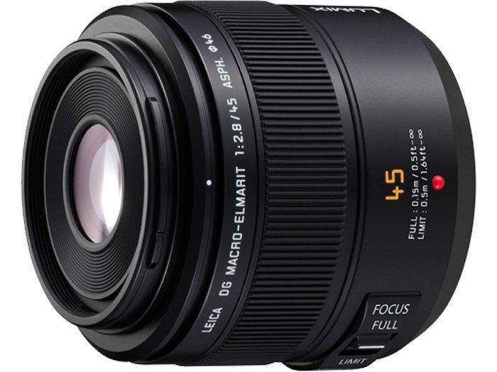 Panasonic H-ES045E 45mm f/2.8 LEICA Macro Lens for Micro Four Thirds - Black