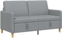 vidaXL Sofa met Opbergruimte Lichtgrijs 152 x 78 x 87 cm Polyester