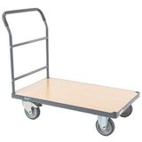 Manutan Expert Chariot à plateau avec poignée fixe - 400 à 500 kg