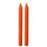 Set Doriche Set van 8 decoratieve kaarsen, pompoen, 8 uur brandduur, 2,2 cm diameter, 25 cm hoogte