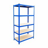Merkloos / Sans marque Relaxdays Stellingkast - 200 x 90 x 60 cm - 875 kg - blauw