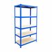 Merkloos / Sans marque Relaxdays Stellingkast - 200 x 90 x 60 cm - 875 kg - blauw