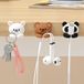 Unyqoos® Set de trois organiseurs de câbles décoratifs en silicone avec design animal pour l'organisation