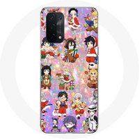Maniacase Hoesje voor Oppo A74 Demon Slayer Vrolijk Kerstfeest Poster