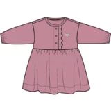 Hummel Kinderjurk Hmlmini Reg Placket Dress 233812 Katoen Lange Mouw A-lijn Polignac