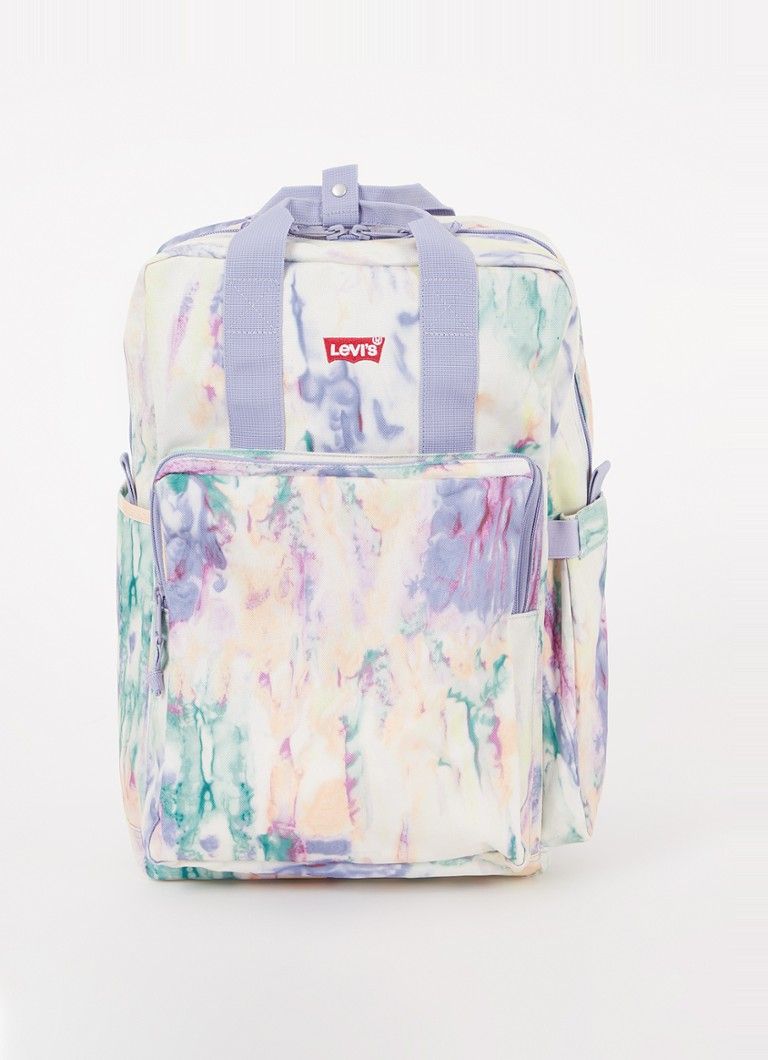 Levi's L-pack Large Rugzak - Lila/Ecru - 14 inch laptopvak - Tie-dye print