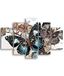 Homemania Wandafbeelding, vlinders, 5 dieren per woonkamer, meerkleurig, 95 x 0,3 x 60 cm, HM205MDF094, MDF