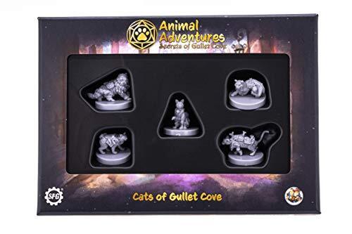 Animal Avonturen: Geheimen van Gullet Cove - Katten van Gullet Cove, RPG Miniaturen voor Rollenspel Tafelblad Games Klaar om te schilderen of te spelen, 5e Dungeon Crawl Campagne Compatibel