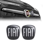 Fiat 14186B-2 stuks 3D-stickers vervanging logo zwart voor 500L, 2 stuks, voor en achter