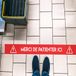 Avery Set met 2 voorgedrukte vloerstickers – rechthoekig – rood