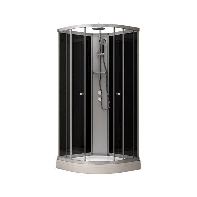 Maxaro Complete Douchecabine 100x100cm Zwart Modera - EAN: 6095725197139