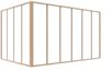 Vente-unique Cadre de fenêtre d'atelier en aluminium thermolaqué - L180 x B120 x H105 cm (L x H) - Naturel clair - BAYVIEW