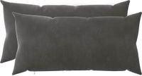 vidaXL Kussensloop Donkergrijs 40 x 80 cm (2 stuks)
