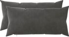 vidaXL Kussensloop Donkergrijs 40 x 80 cm (2 stuks)
