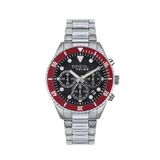 Breil Herenhorloge Outrider HU 41 MM Chrono met zilverkleurige stalen armband, 10 bar, diameter behuizing: 41 mm, EW0714, zilver, armband