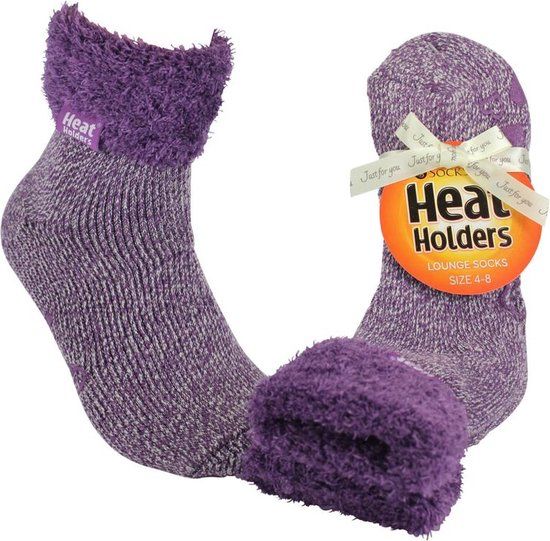 Heat Holders Ladies Lounge Socks - Lila Mauve - Size 4-8 (37-42) - 1 Pair