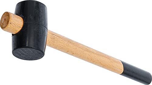 KRAFTMANN BGS Diy 1860 Rubberen hamer, zwarte kop, Ø 55 mm, 250 g