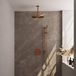 Brauer Copper Edition Thermostatische Regendoucheset Inbouw - Hoofddouche 30 cm - 3 Weg - Handdouche Rond - Doucheslang - Geintegreerde Glijstang
